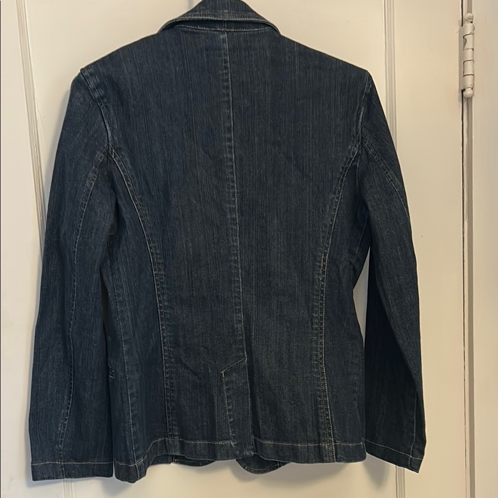 Women's Black Denim Jacket - Picture 7 of 8
